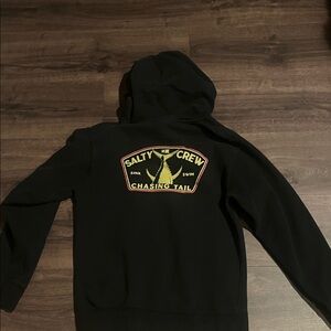 Salty Crew Black Hoodie with Gold Graphic